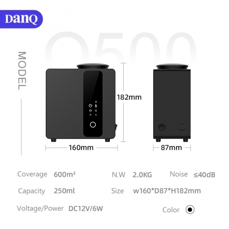 danq מפזר ריח HVAC נוח בנפח 250 מ״ל מפזר אוויר חשמלי קטורת טבעית מפזרי שמן מפזר מסחרי